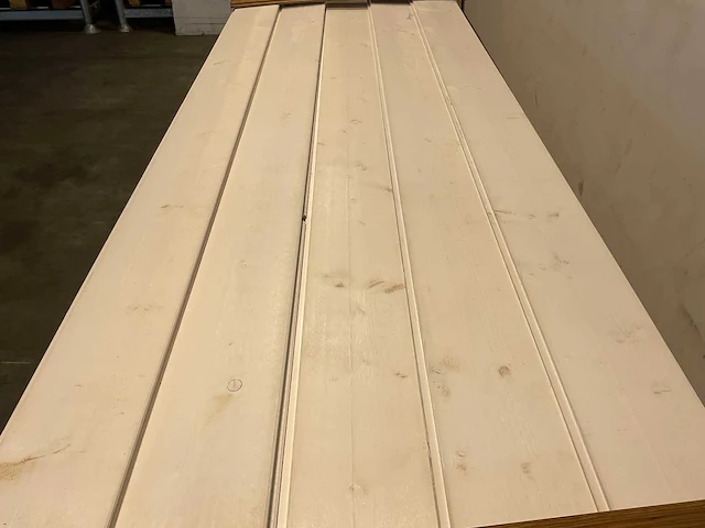 Vuren sponningplank wit gespoten 500x19,5x1,8 cm (25x) - afbeelding 3 van  7