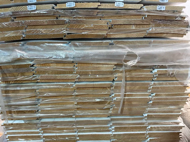 Vuren sponningplank wit gespoten 500x19,5x1,8 cm (25x) - afbeelding 6 van  7