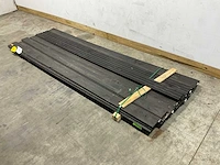 Vuren triple rhombus plank zwart geïmpregneerd 300x12,5x1,8 cm (18x) - afbeelding 1 van  6