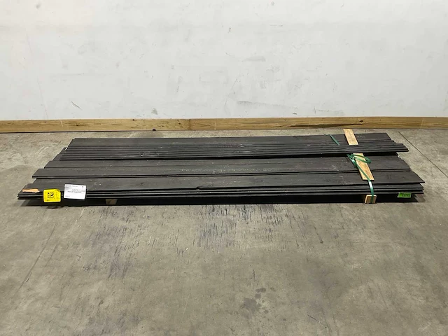 Vuren triple rhombus plank zwart geïmpregneerd 300x12,5x1,8 cm (18x) - afbeelding 2 van  6