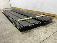 Vuren triple rhombus plank zwart geïmpregneerd 300x12,5x1,8 cm (18x) - afbeelding 4 van  6