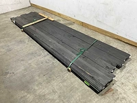 Vuren triple rhombus plank zwart geïmpregneerd 400x12,5x1,8 cm (16x) - afbeelding 1 van  6