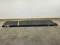 Vuren triple rhombus plank zwart geïmpregneerd 400x12,5x1,8 cm (16x) - afbeelding 2 van  6