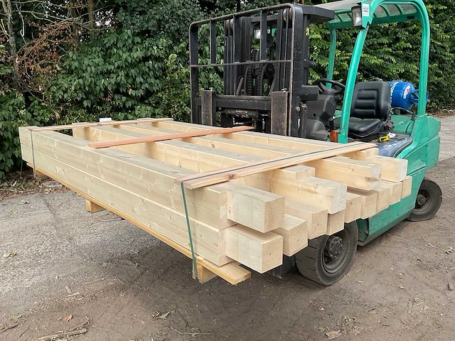 Vuren tuinpaal 240x12x12 cm (10x) - afbeelding 1 van  4