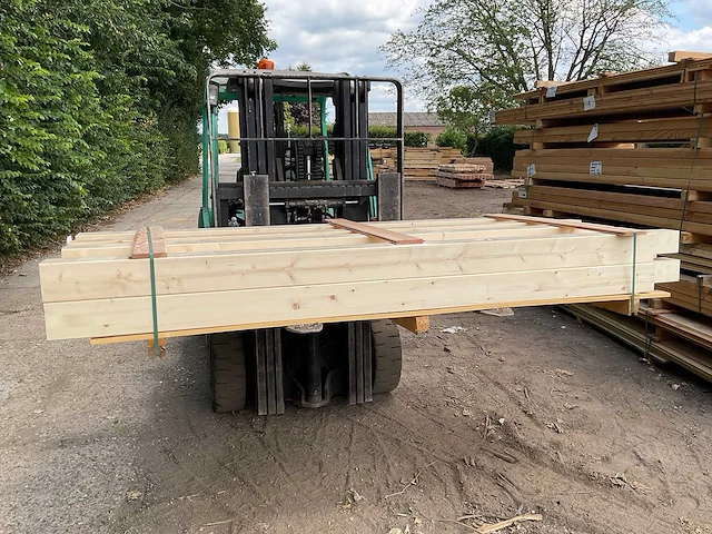 Vuren tuinpaal 240x12x12 cm (10x) - afbeelding 2 van  4