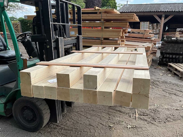 Vuren tuinpaal 240x12x12 cm (10x) - afbeelding 3 van  4