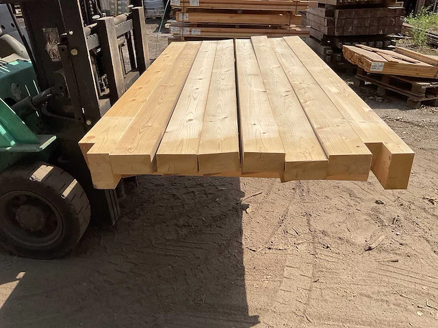 Vuren tuinpaal met inkeping 240x12x12 cm (10x) - afbeelding 3 van  4