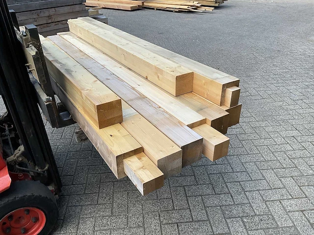 Vuren tuinpalen 12x12 cm diverse lengtes (9x) - afbeelding 3 van  6