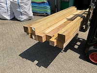 Vuren tuinpalen 12x12 cm diverse lengtes (9x) - afbeelding 4 van  6