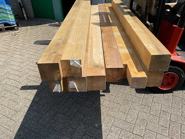 Vuren tuinpalen 12x12 cm diverse lengtes (9x) - afbeelding 5 van  6