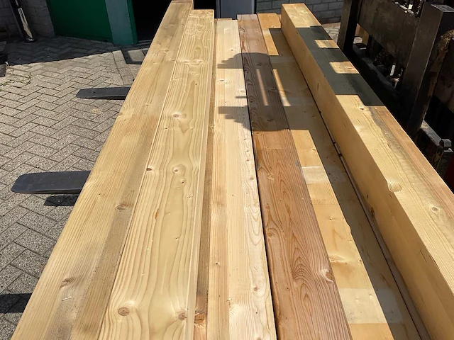 Vuren tuinpalen 12x12 cm diverse lengtes (9x) - afbeelding 6 van  6