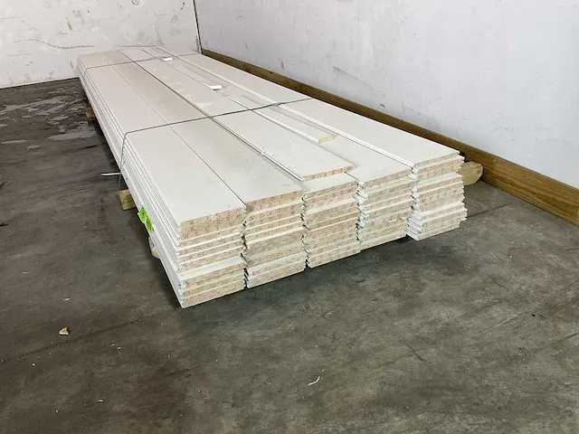 Vuren tuinplank wit 420x19,2x1,8 cm (10x) - afbeelding 2 van  5