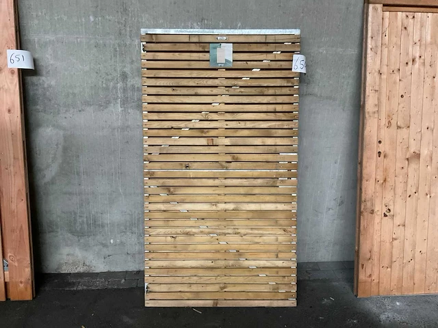 Vuren tuinpoort "elan" met metalen frame 180x100 cm - afbeelding 1 van  5