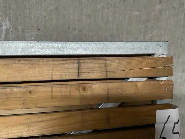 Vuren tuinpoort "elan" met metalen frame 180x100 cm - afbeelding 3 van  5