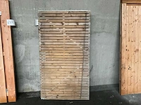 Vuren tuinpoort "elan" met metalen frame 180x100 cm - afbeelding 4 van  5