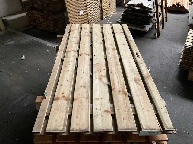 Vuren tuinpoort met metalen frame 195x100 cm - afbeelding 1 van  4