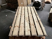 Vuren tuinpoort met metalen frame 195x100 cm