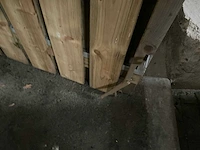 Vuren tuinpoort met metalen frame 195x100 cm - afbeelding 3 van  4