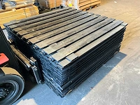 Vuren tuinscherm 19-planks zwart gedompeld 180x180 cm (14x) - afbeelding 2 van  2