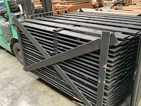 Vuren tuinscherm met toog 15-planks 180x180 cm (22x) - afbeelding 2 van  11