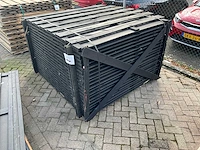 Vuren tuinscherm met toog 15-planks 180x180 cm (22x) - afbeelding 6 van  11