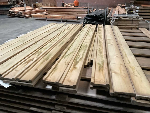 Vuren tuinscherm met toog 180x180 cm (26x) - afbeelding 2 van  12