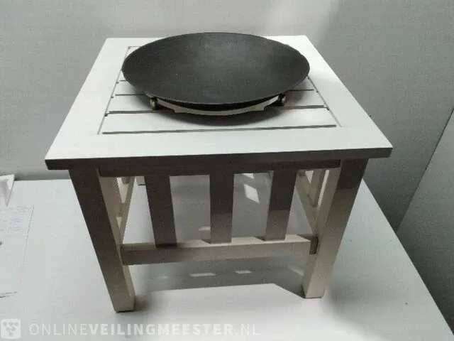 Vuurschaal op tafel wit/zwart - afbeelding 1 van  3