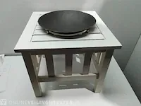 Vuurschaal op tafel wit/zwart - afbeelding 1 van  3