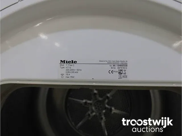 W 1712 softcare system wasmachine & miele t 7744 c softcare system droger - afbeelding 8 van  8