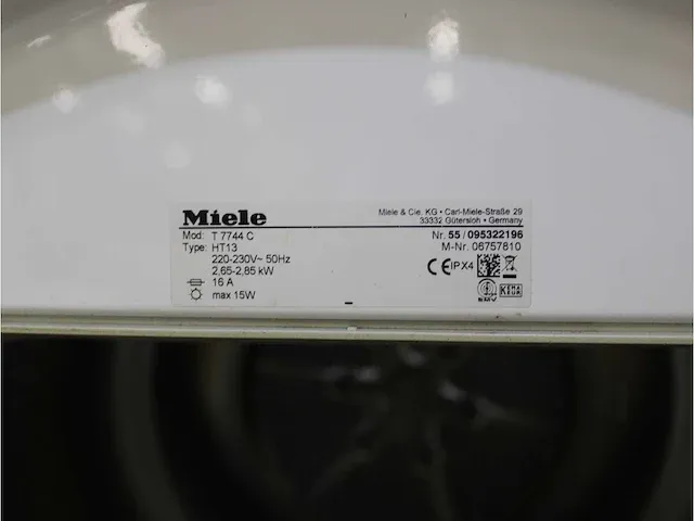 W 1713 softcare system wasmachine & miele t 7744 c softcare system droger - afbeelding 8 van  8