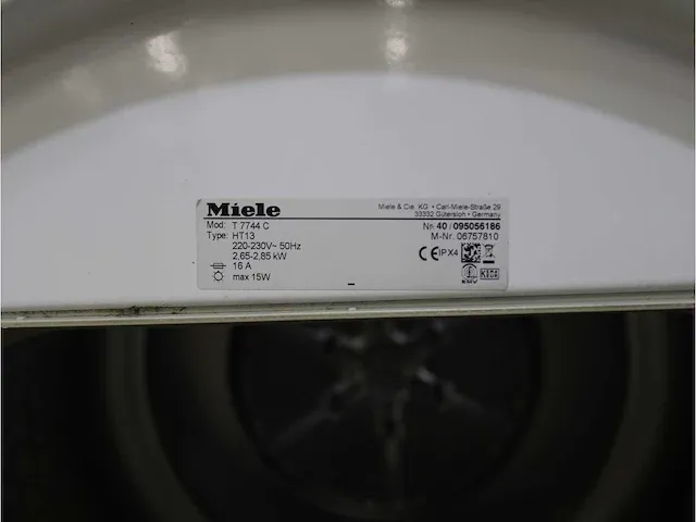 W 1713 softcare system wasmachine & miele t 7744 c softcare system droger - afbeelding 8 van  8