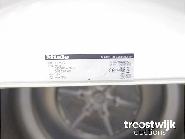 W 1713 softcare system wasmachine & miele t 7744 c softcare system droger - afbeelding 8 van  8