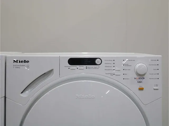 W 1714 softcare system wasmachine & miele t 7744 c softcare system droger - afbeelding 6 van  8