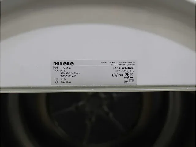 W 1714 softcare system wasmachine & miele t 7744 c softcare system droger - afbeelding 8 van  8