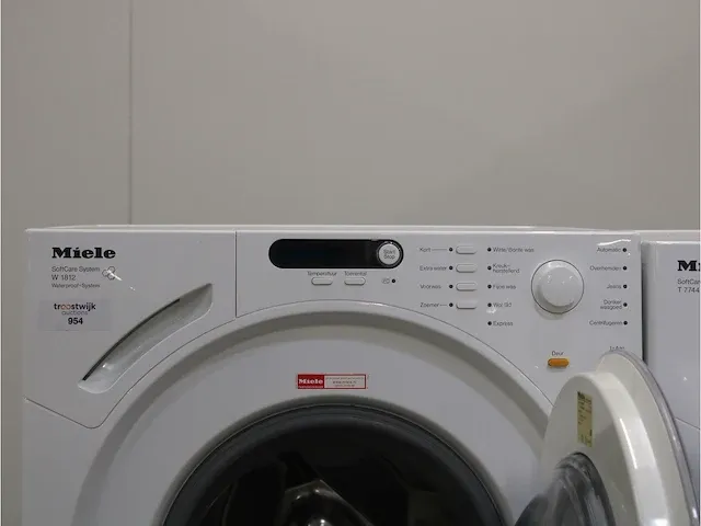 W 1812 softcare system wasmachine & miele t 7744 c softcare system droger - afbeelding 3 van  8