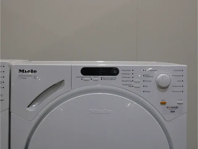 W 1812 softcare system wasmachine & miele t 7744 c softcare system droger - afbeelding 6 van  8