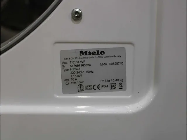 W 3164 edition 111 wasmachine & miele t 8164 wp softcare system ecocomfort droger - afbeelding 8 van  8