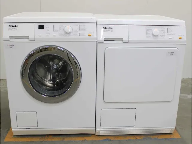 W 3241 softtronic wasmachine & miele t 8403 c softcare system droger - afbeelding 1 van  8