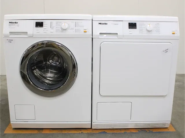 W 3371 edition 111 wasmachine & miele t classic droger - afbeelding 1 van  8