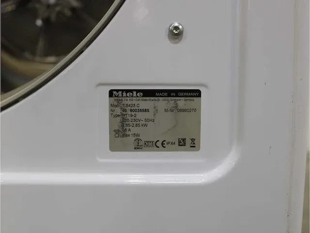 W 3821 softcare system wasmachine & miele t 8423 c softcare system droger - afbeelding 8 van  8