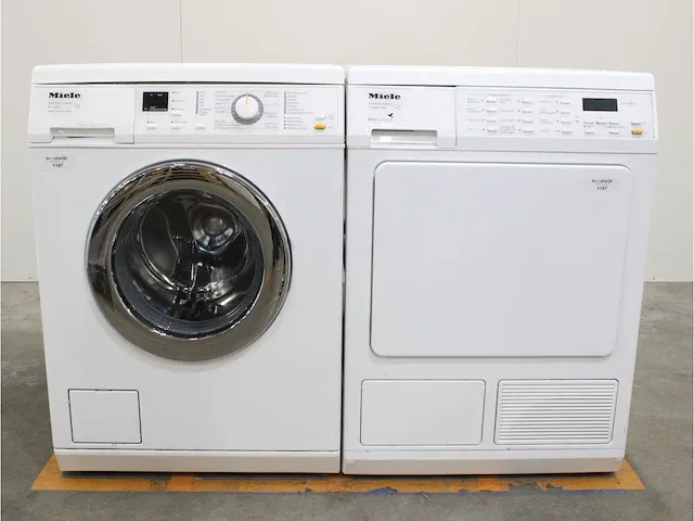 W 3821 softcare system wasmachine & miele t 8937 wp softcare system ecocomfort droger - afbeelding 1 van  8