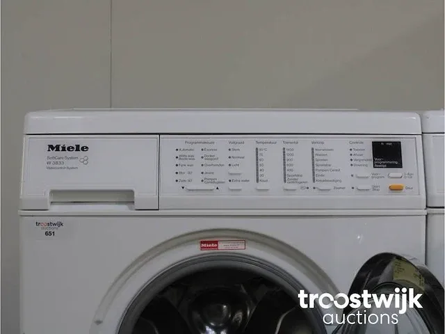 W 3833 softcare system wasmachine & miele t 4263 c softcare system droger - afbeelding 3 van  8