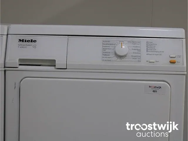 W 3833 softcare system wasmachine & miele t 4263 c softcare system droger - afbeelding 6 van  8