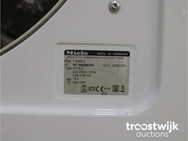 W 3833 softcare system wasmachine & miele t 8423 c softcare system droger - afbeelding 8 van  8
