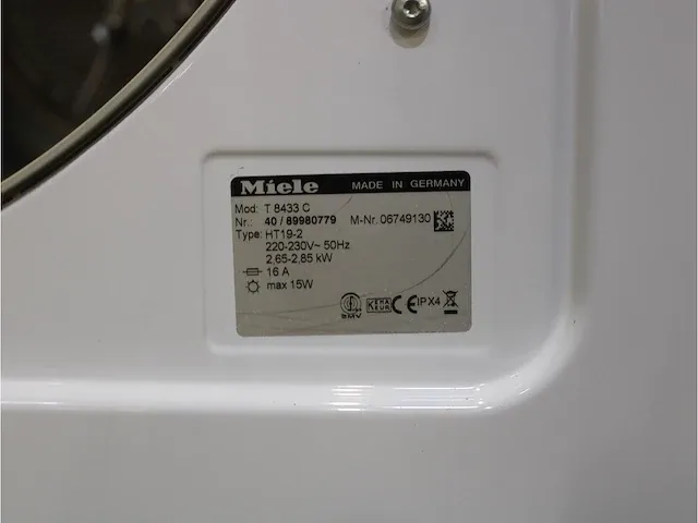 W 3833 softcare system wasmachine & miele t 8433 c softcare system droger - afbeelding 8 van  8