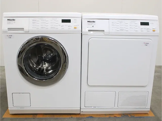 W 3933 softcare system wasmachine & miele t 8937 wp softcare system ecocomfort droger - afbeelding 1 van  8