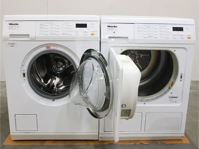 W 3933 softcare system wasmachine & miele t 8937 wp softcare system ecocomfort droger - afbeelding 2 van  8