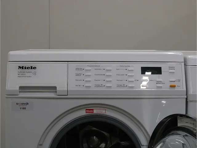 W 3933 softcare system wasmachine & miele t 8937 wp softcare system ecocomfort droger - afbeelding 3 van  8