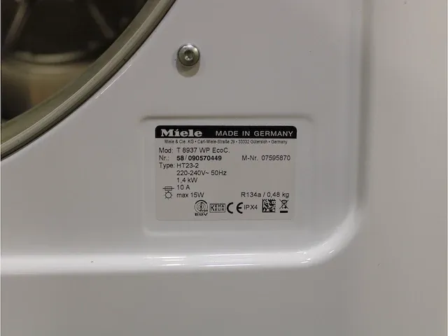 W 3933 softcare system wasmachine & miele t 8937 wp softcare system ecocomfort droger - afbeelding 8 van  8