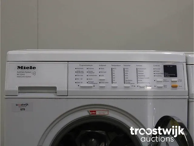 W 5345 softcare system wasmachine & miele t 8433 c softcare system droger - afbeelding 3 van  8